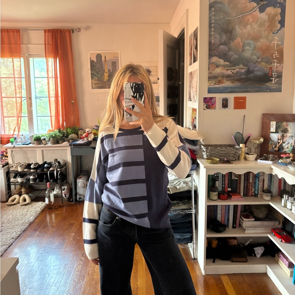 Striped Blue and White Sweater